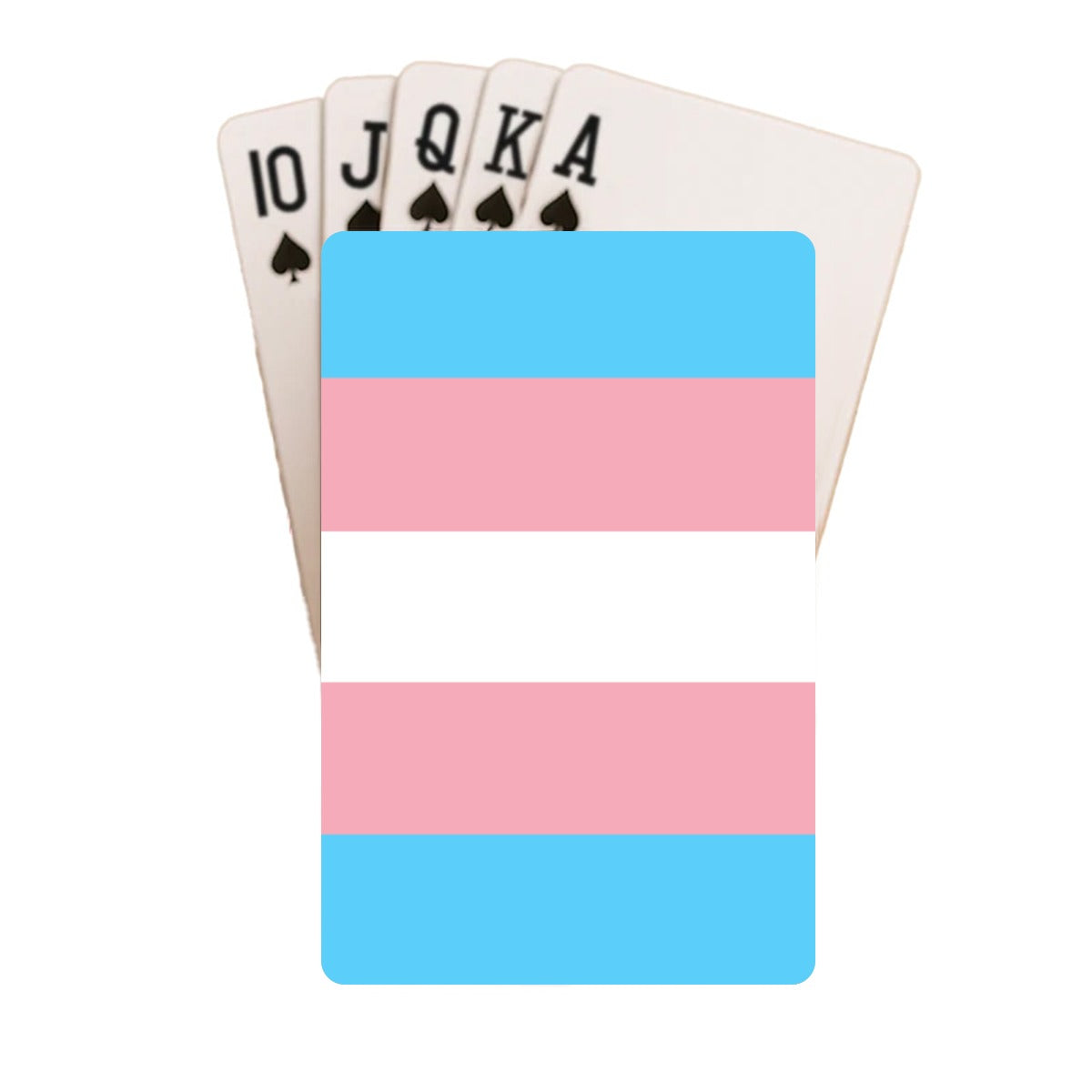 Transgender Pride Flag Playing Cards with Tin Case