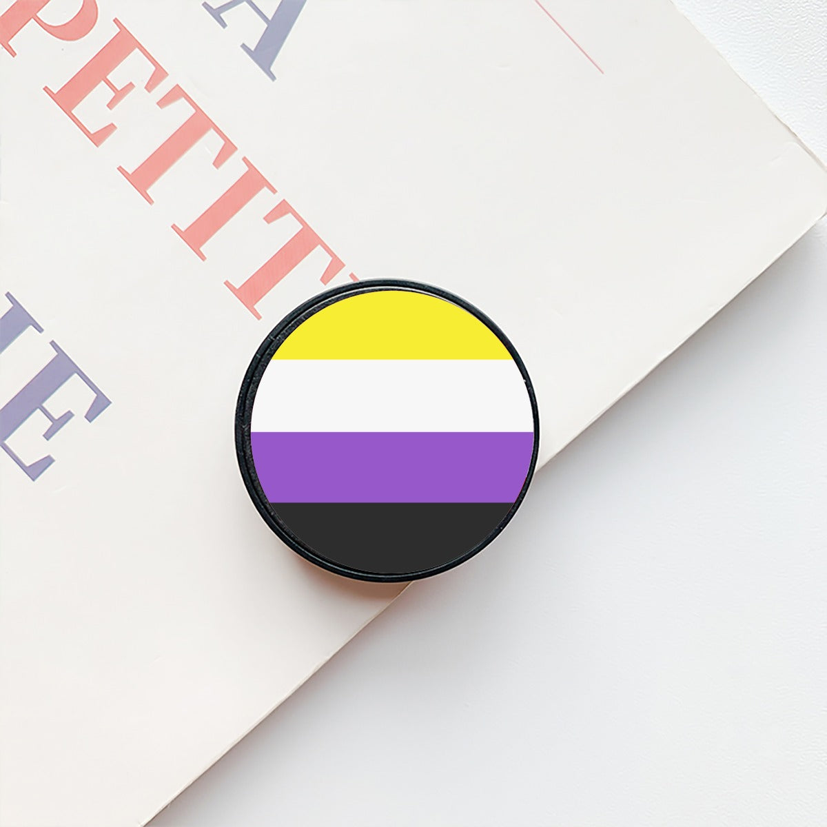 Non-Binary Pride Flag Airbag Mobile Phone Holder