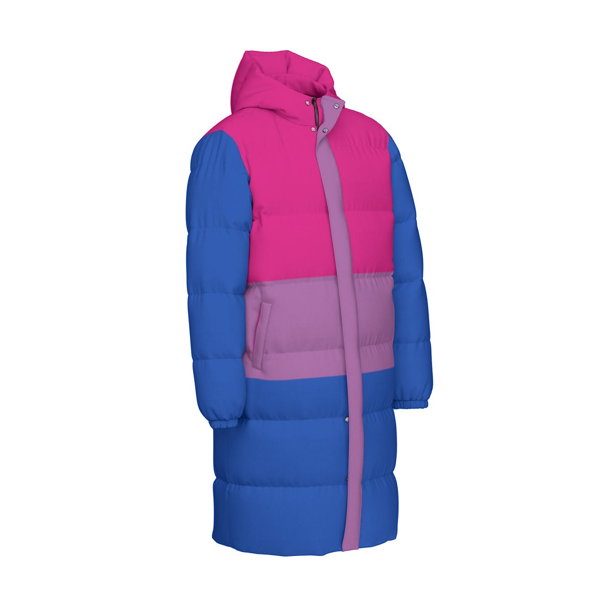 Bisexual Pride Flag All-Over Print Unisex Long Down Jacket