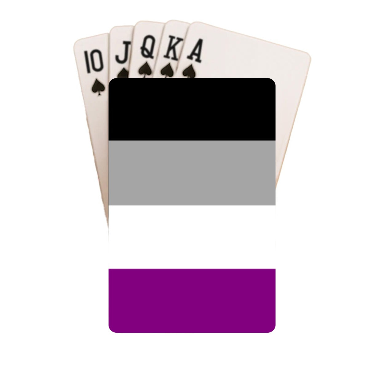 Asexual Pride Flag Playing Cards with Tin Case