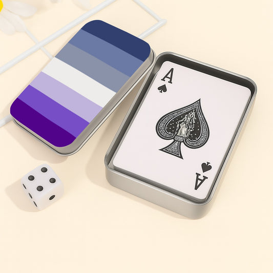 Butch Pride Flag (dorian-rutherford) Playing Cards with Tin Case