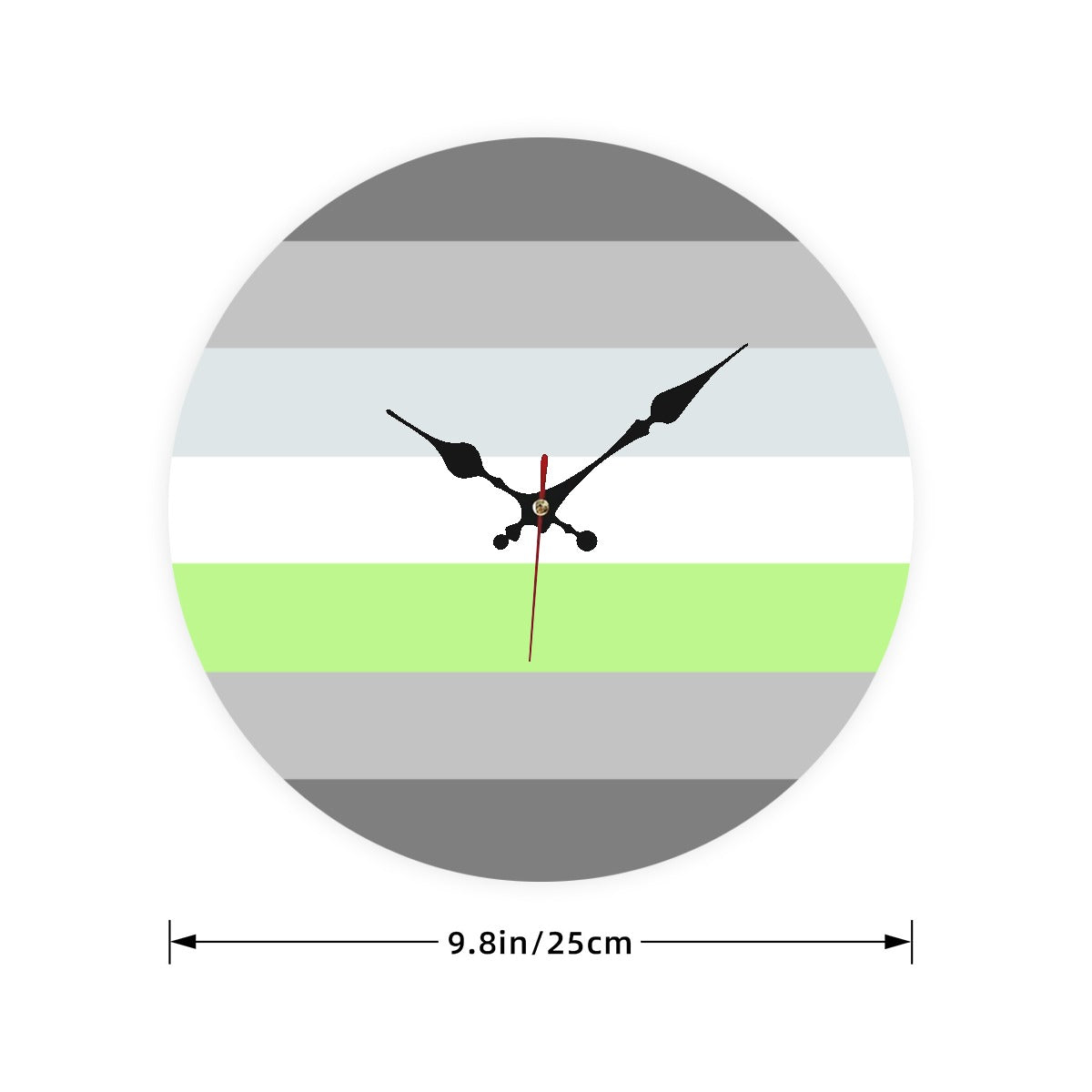Demiagender Pride Flag Wooden Wall Clock