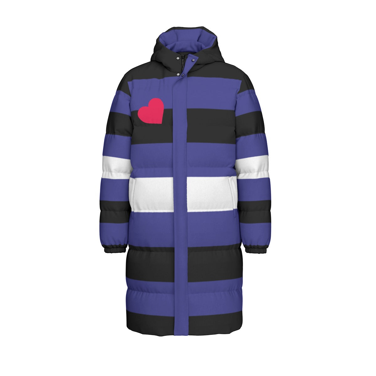 Leather Pride Flag All-Over Print All Genders Long Down Jacket