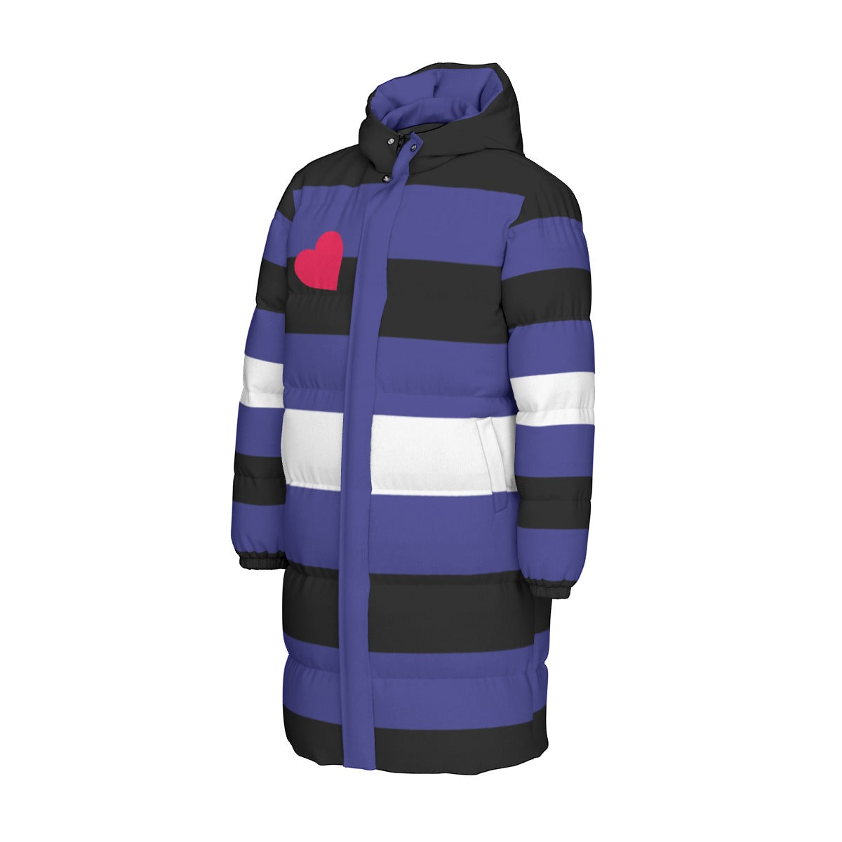 Leather Pride Flag All-Over Print All Genders Long Down Jacket