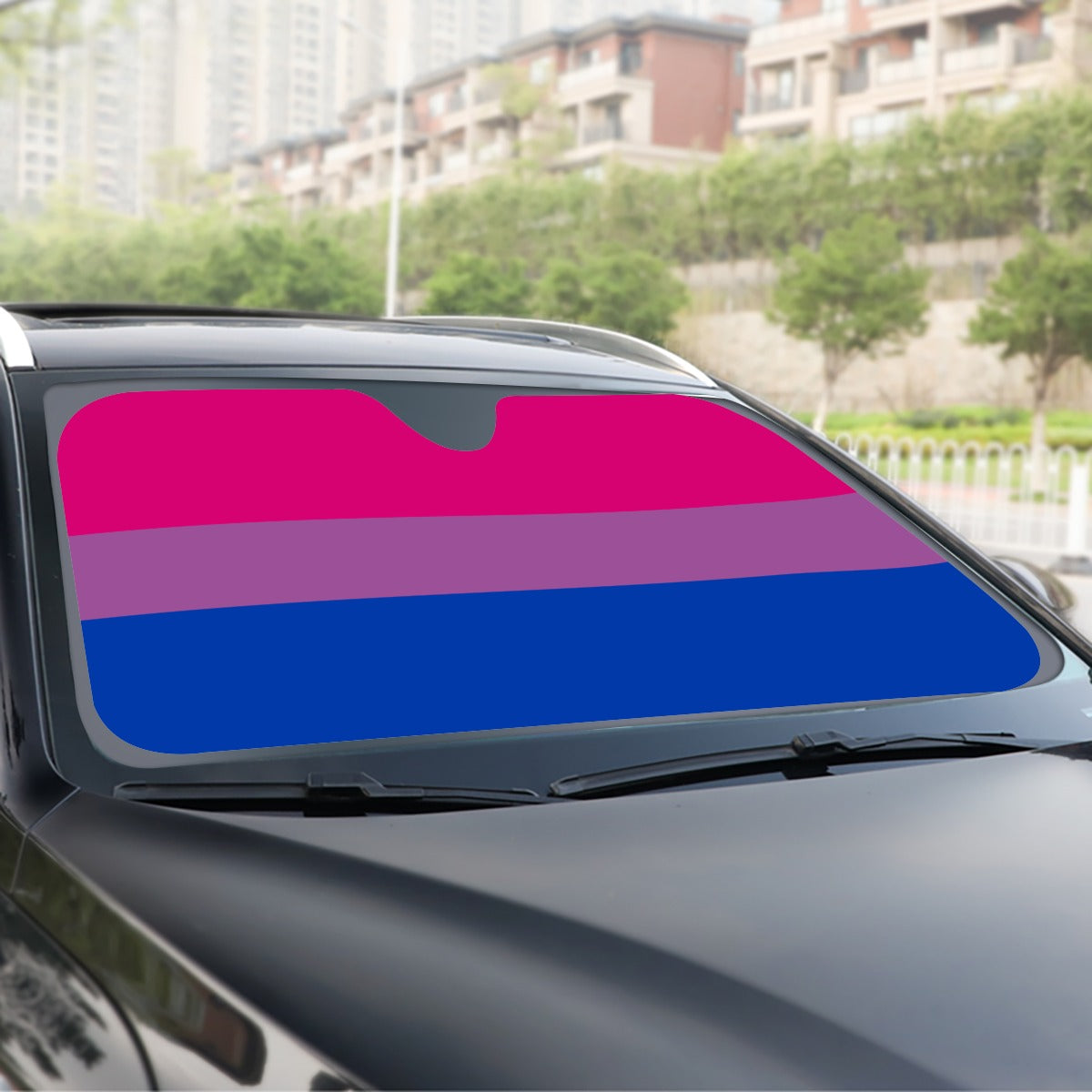 Bisexual Pride Flag Windshield Sunshade | 145 cm (57.1)