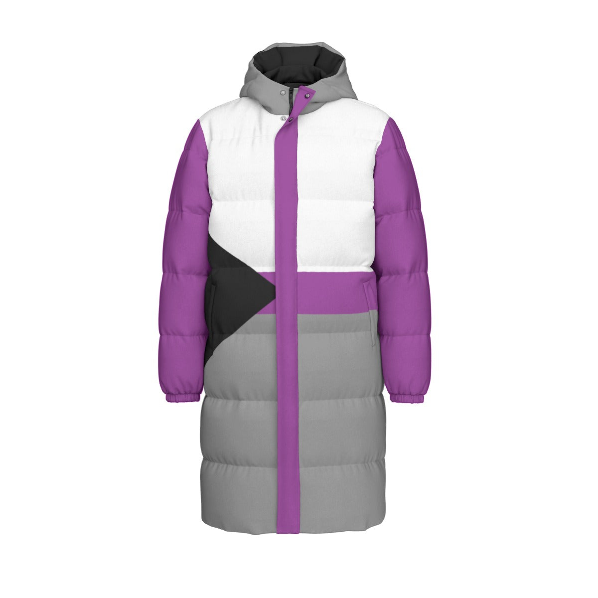 Demisexual Pride Flag All-Over Print All Genders Long Down Jacket