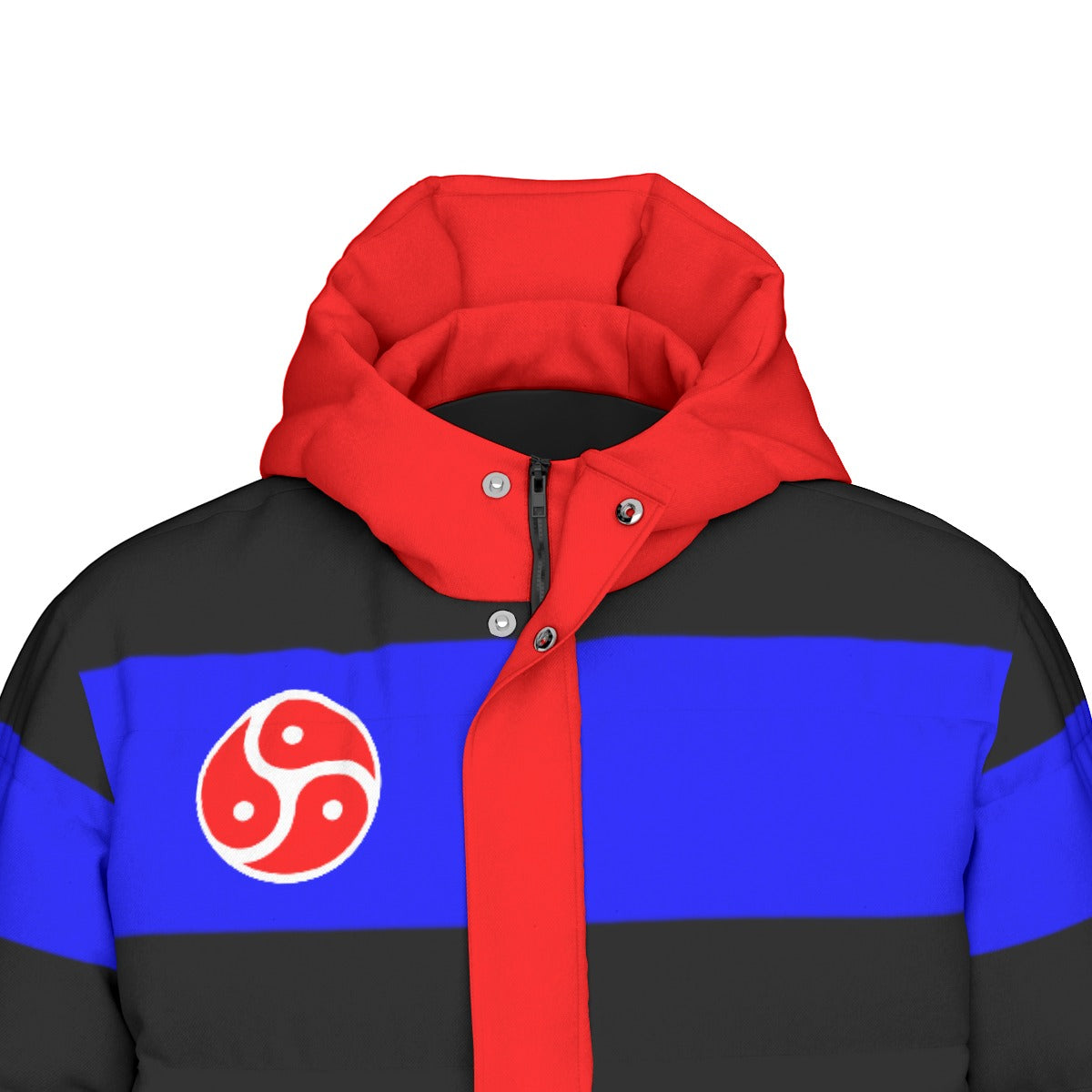 BDSM Fetish Pride Flag All-Over Print Unisex Long Down Jacket