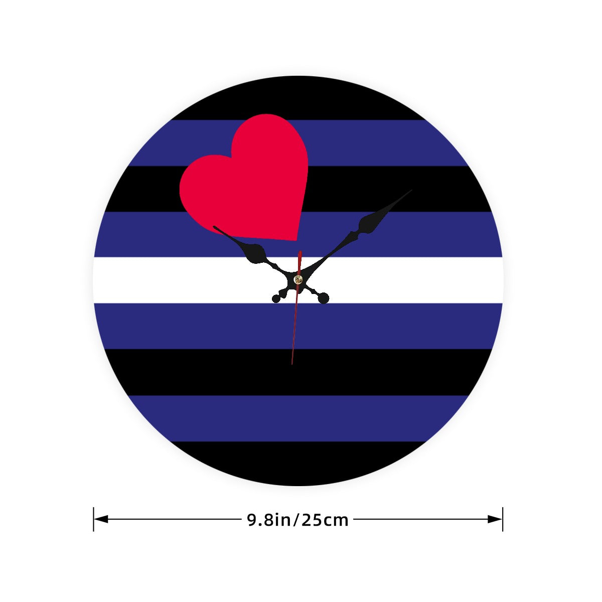 Leather Pride Flag Wooden Wall Clock