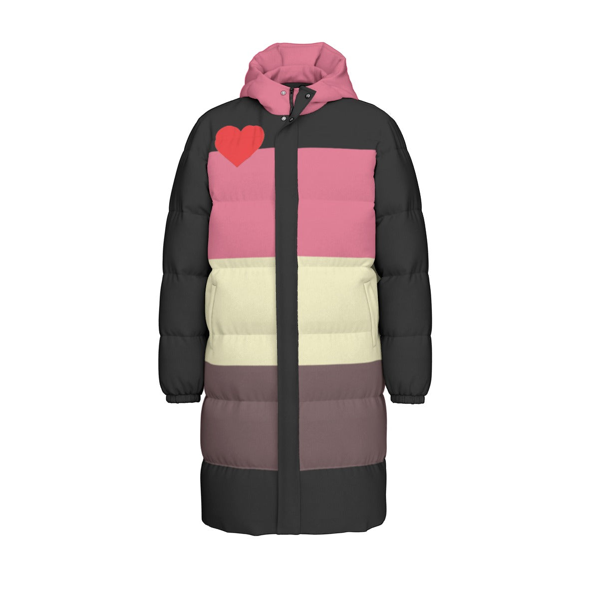 Fat Fetish Pride Flag All-Over Print All Genders Long Down Jacket