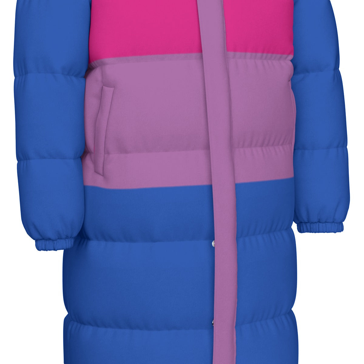 Bisexual Pride Flag All-Over Print Unisex Long Down Jacket