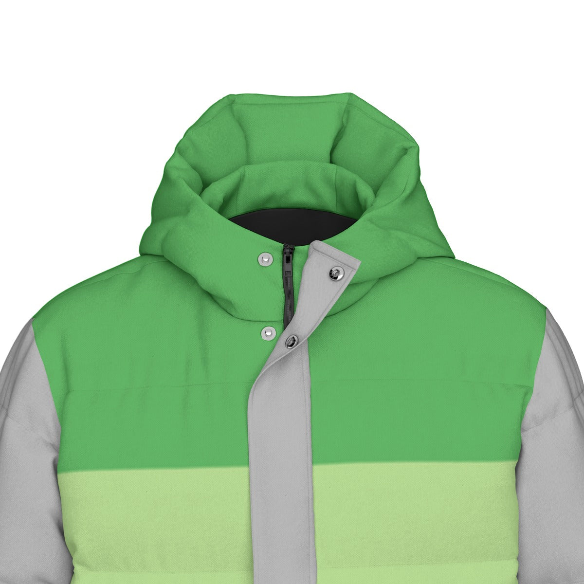 Aromantic Pride Flag All-Over Print All Genders Long Down Jacket