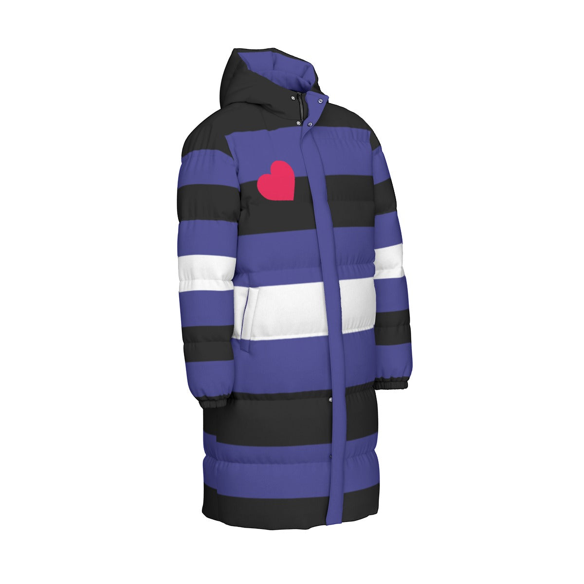 Leather Pride Flag All-Over Print All Genders Long Down Jacket
