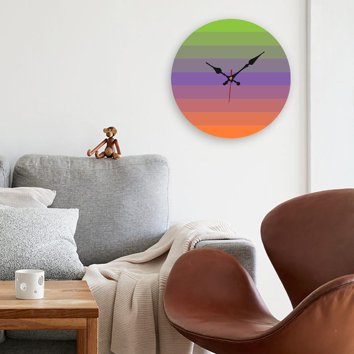 Aliagender Pride Flag Wooden Wall Clock