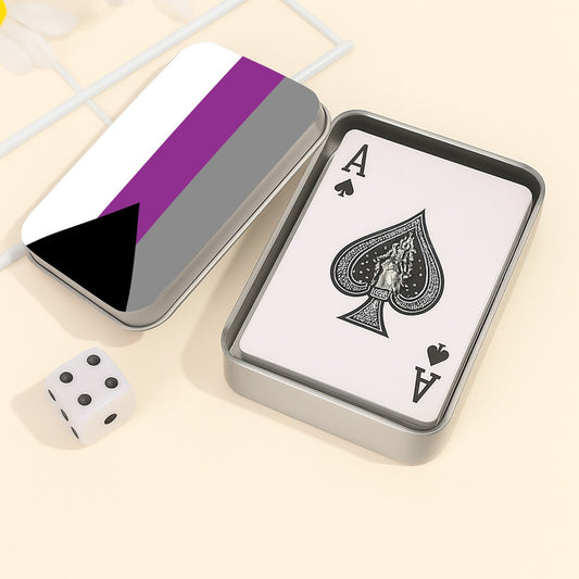 Demisexual Pride Flag Playing Cards with Tin Case