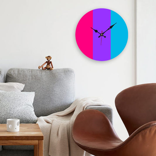 Androgyne Pride Flag Wooden Wall Clock
