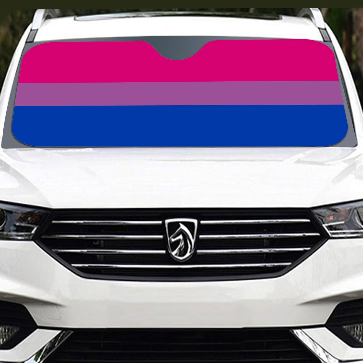 Bisexual Pride Flag Windshield Sunshade | 137 cm (53.9")