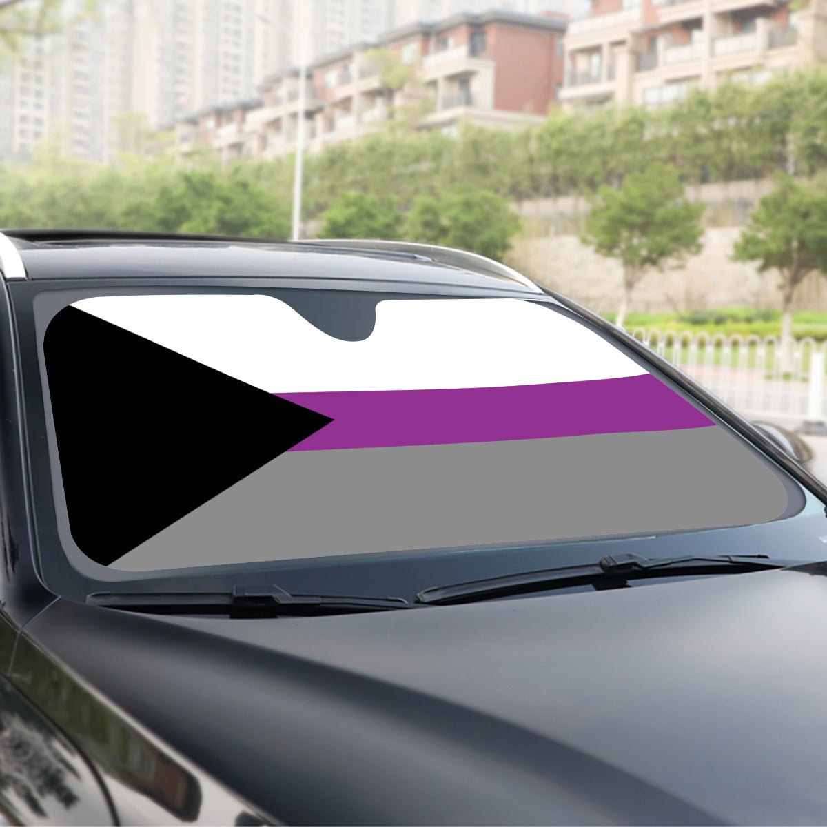 Demisexual Pride Flag Windshield Sunshade | 145 cm (57.1)