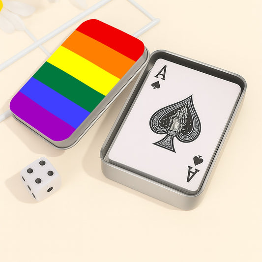 Rainbow Pride Flag Playing Cards with Tin Case