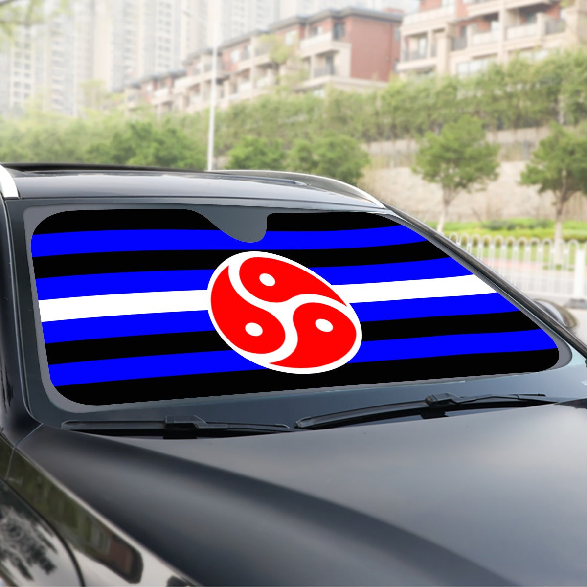 BDSM Fetish Pride Flag Windshield Sunshade | 137 cm (53.9")