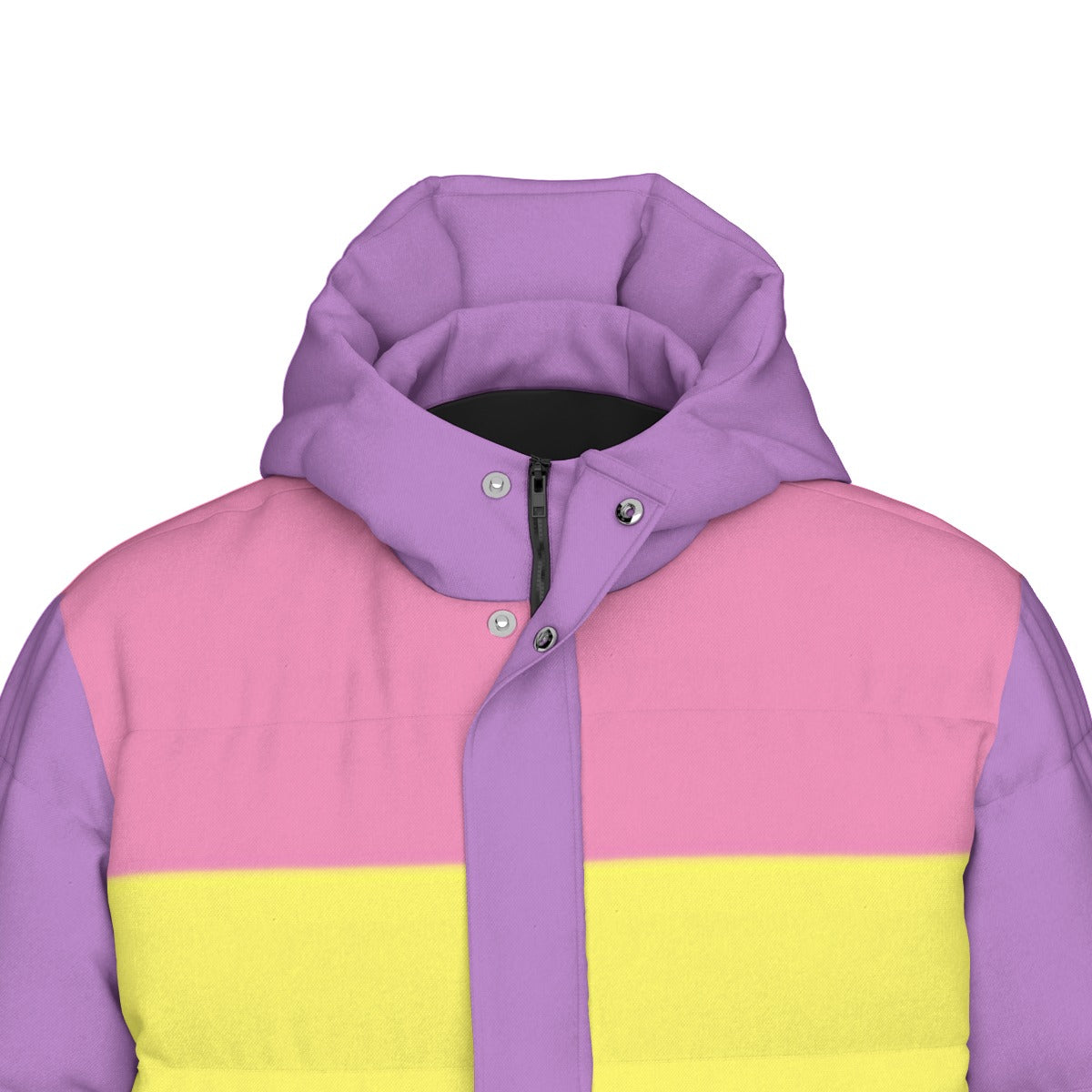 Bigender Pride Flag All-Over Print Unisex Long Down Jacket