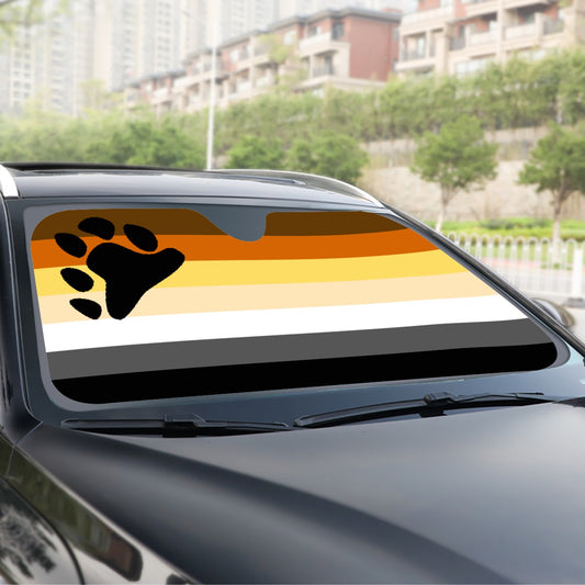 Bear Pride Flag Windshield Sunshade | 137 cm (53.9")
