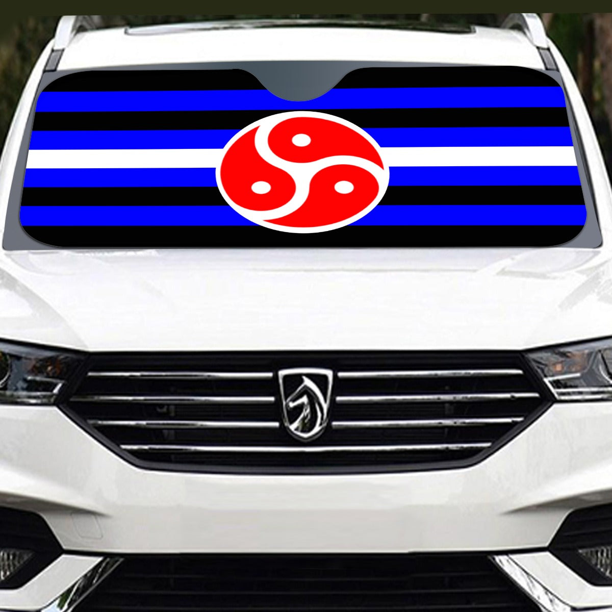 BDSM Fetish Pride Flag Windshield Sunshade | 137 cm (53.9")