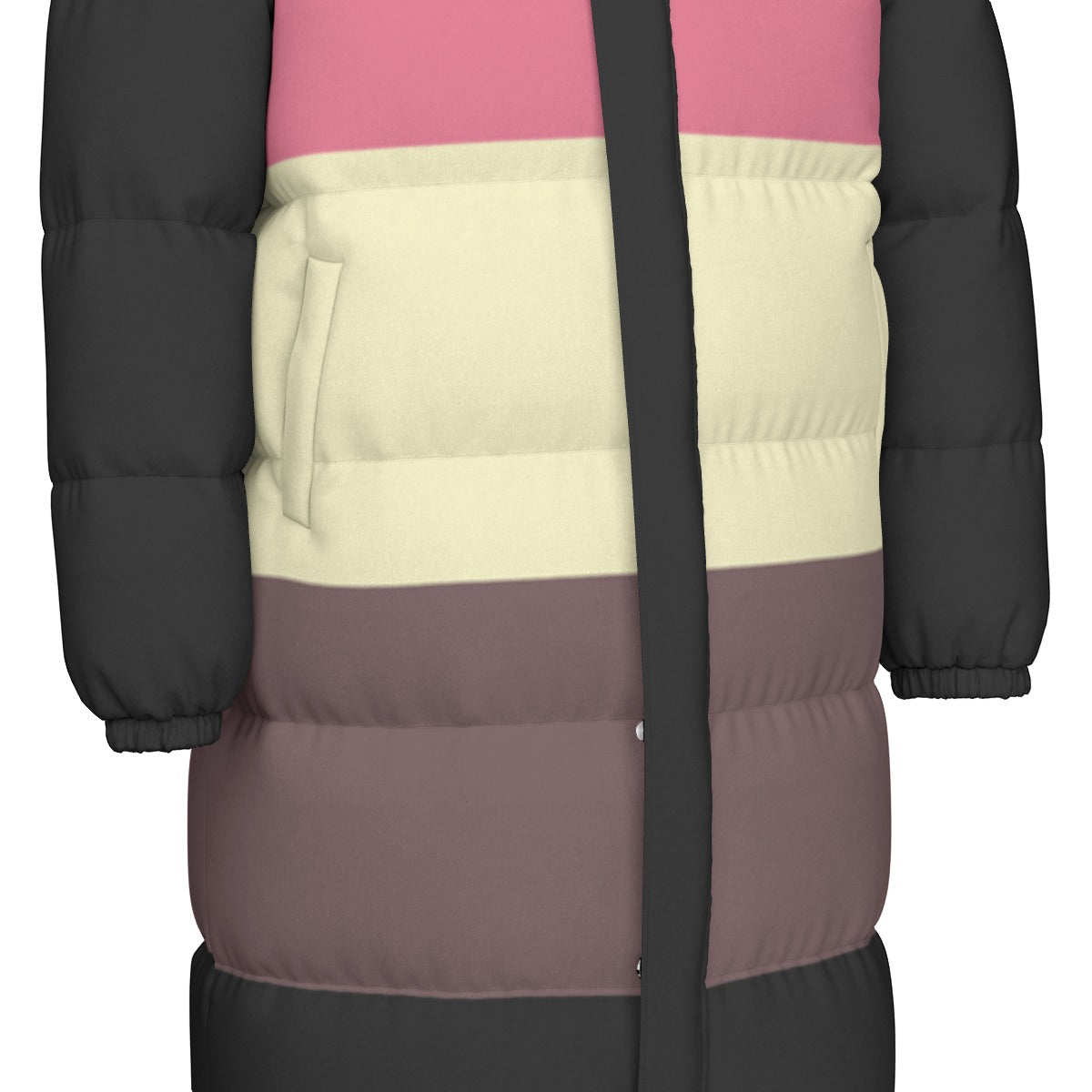 Fat Fetish Pride Flag All-Over Print All Genders Long Down Jacket