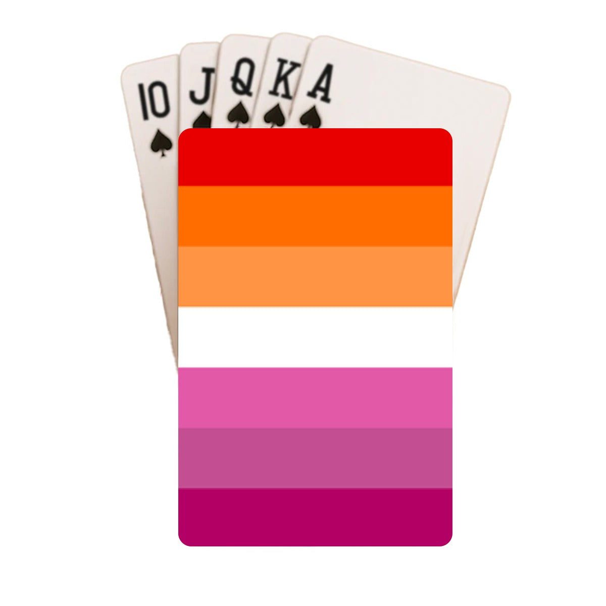 Lesbian Pride Flag Playing Cards with Tin Case