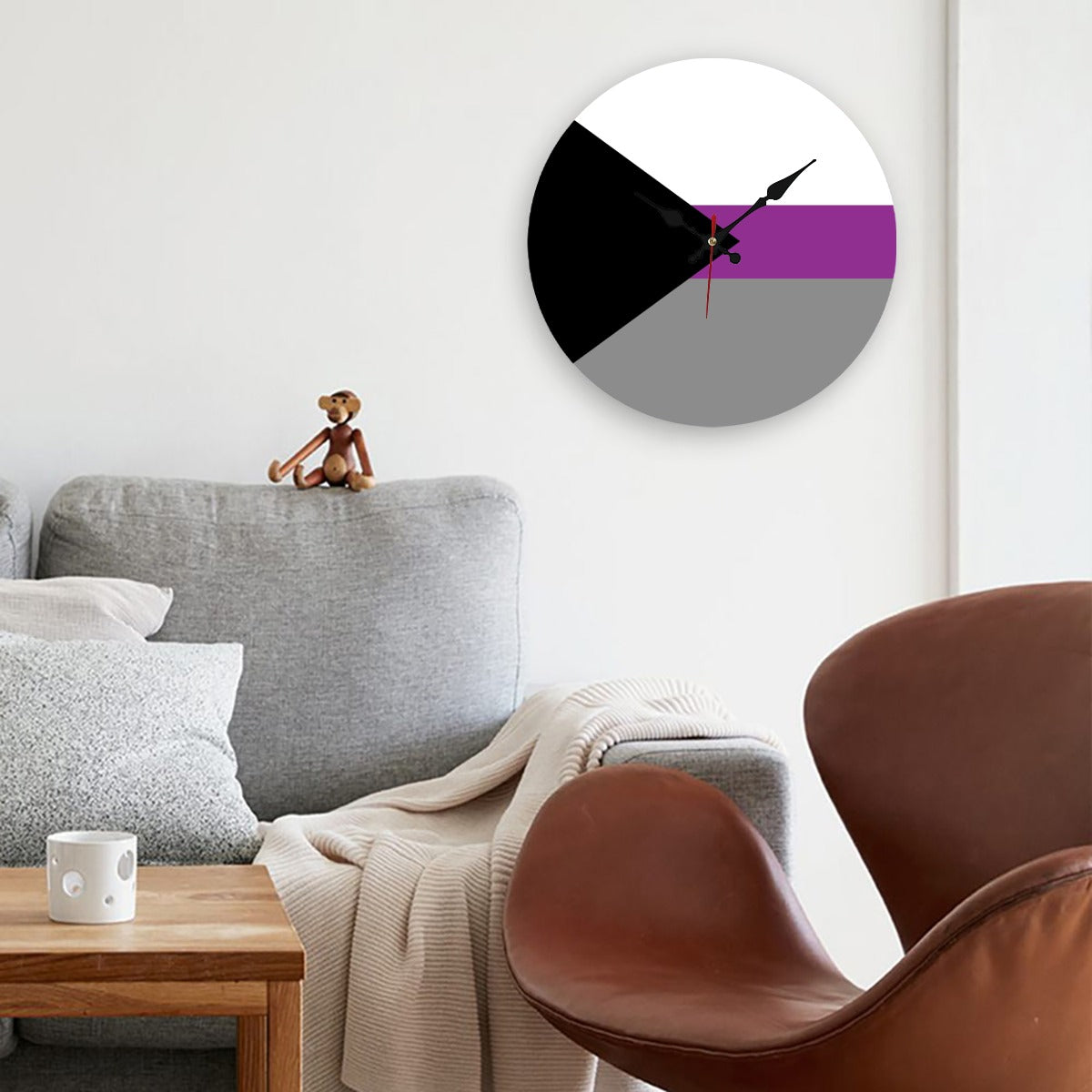 Demisexual Pride Flag Wooden Wall Clock