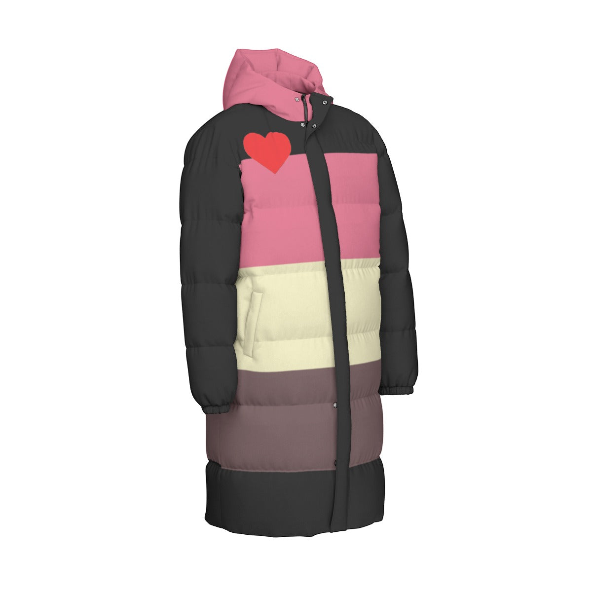 Fat Fetish Pride Flag All-Over Print All Genders Long Down Jacket