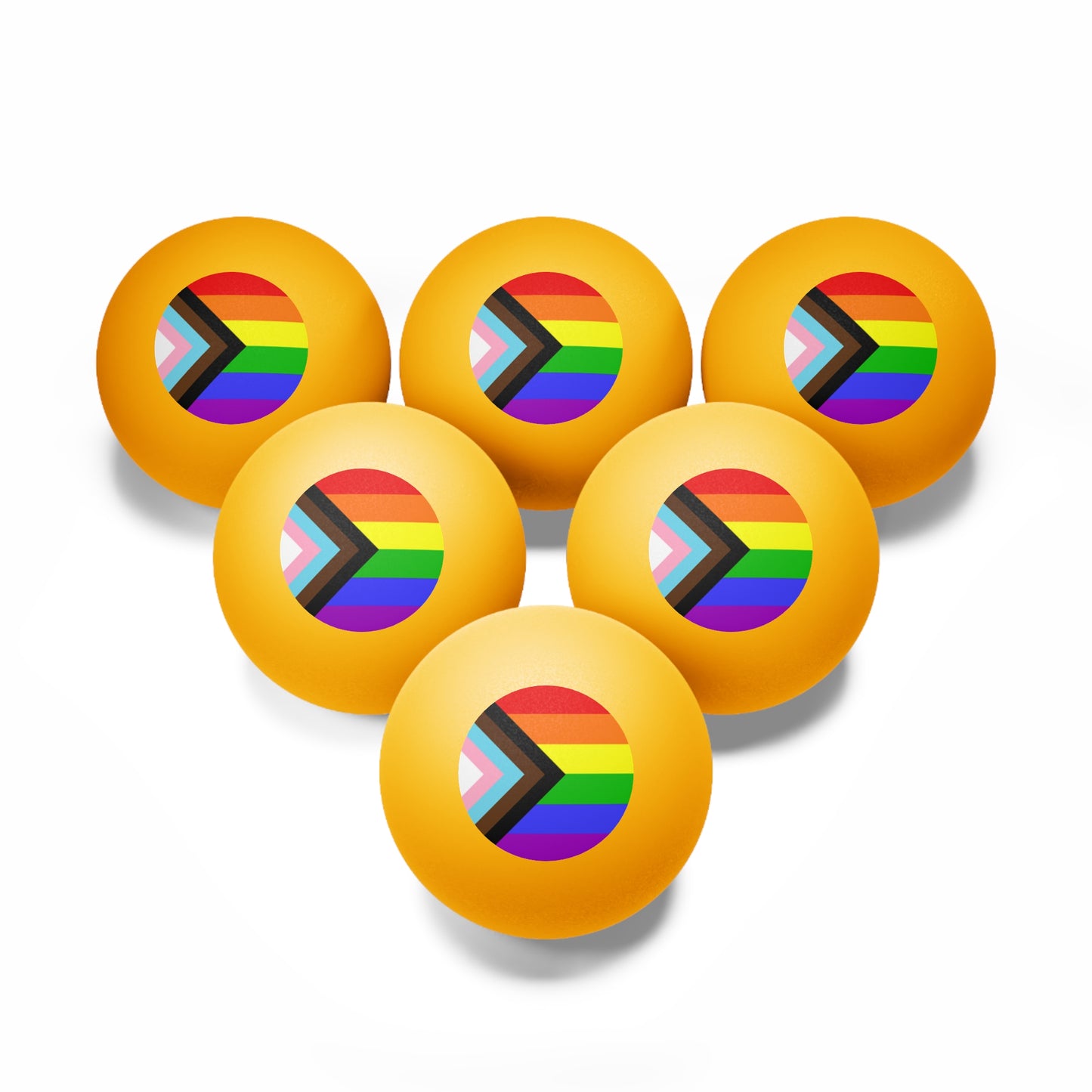 Progress Pride Flag Ping Pong Balls - 6 pcs