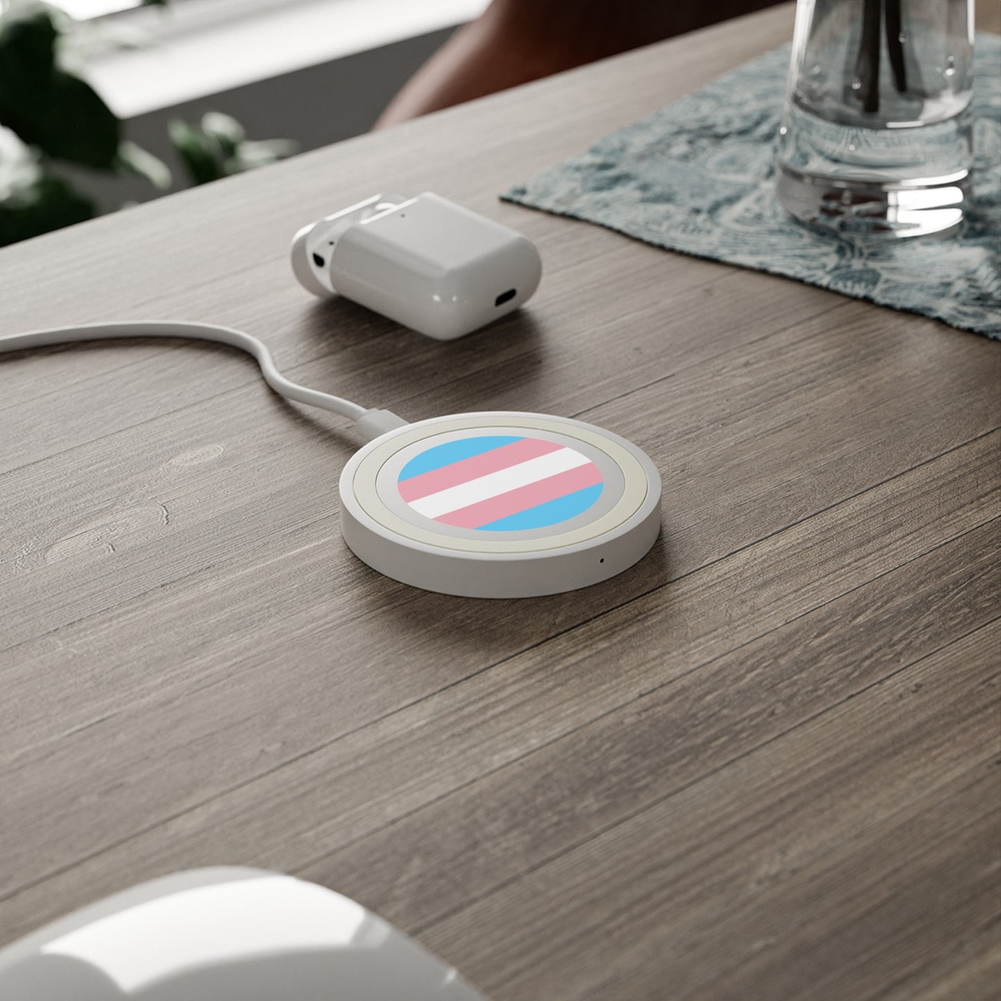 Transgender Pride Flag Wireless Charger