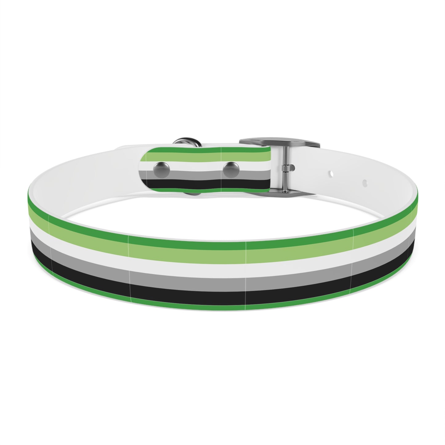 Aromantic Pride Flag Dog Collar