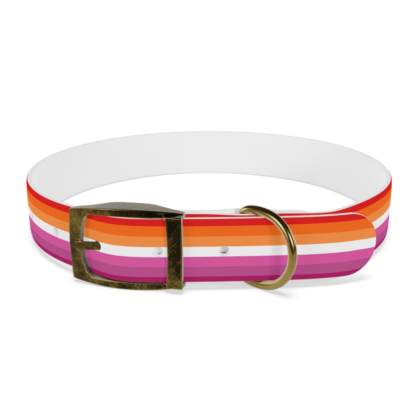 Lesbian Pride Flag Dog Collar