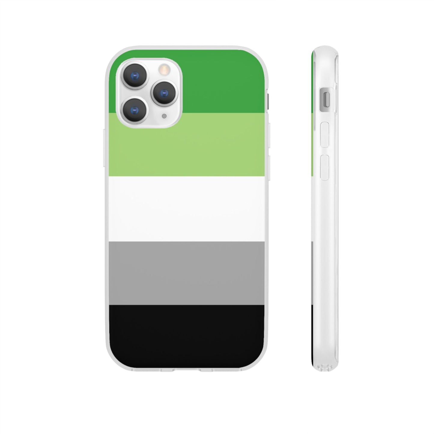 Aromantic Pride Flag iPhone Flexi Case - Multiple Generations