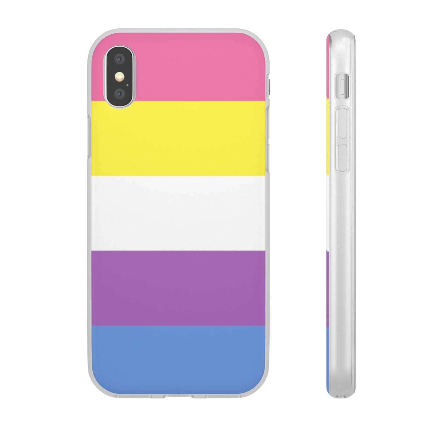 Bigender Pride Flag iPhone Flexi Case - Multiple Generations