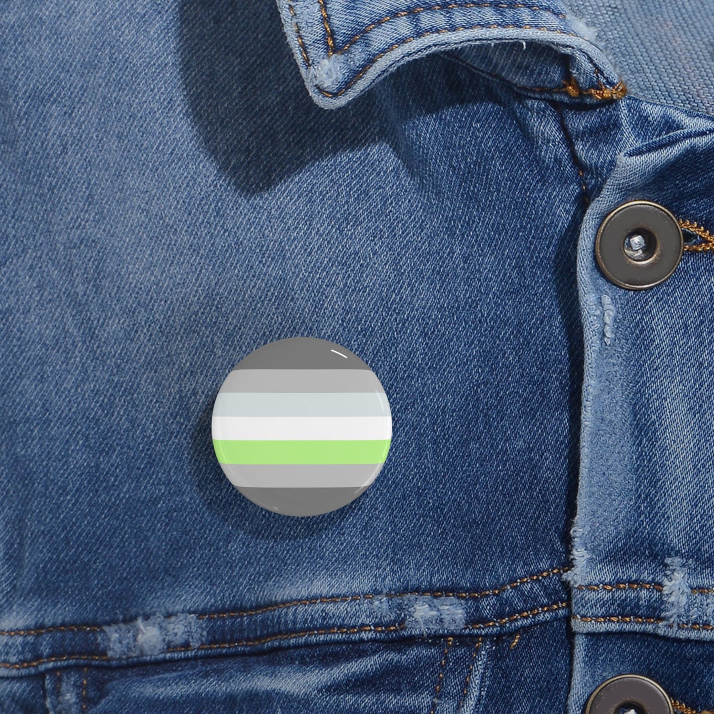 Demiagender Pride Flag Round Pins - Multiple Sizes