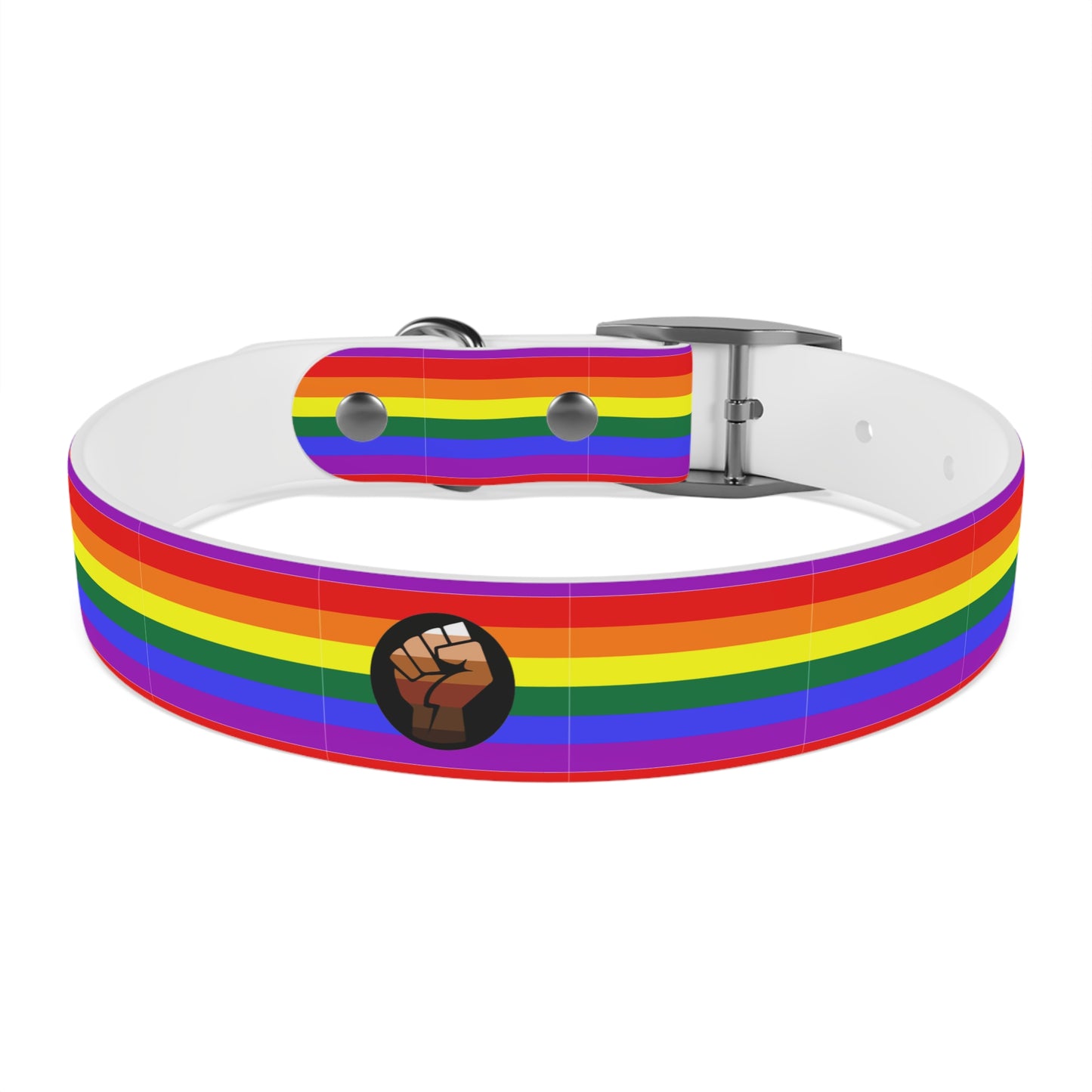 QPOC Pride Flag Dog Collar