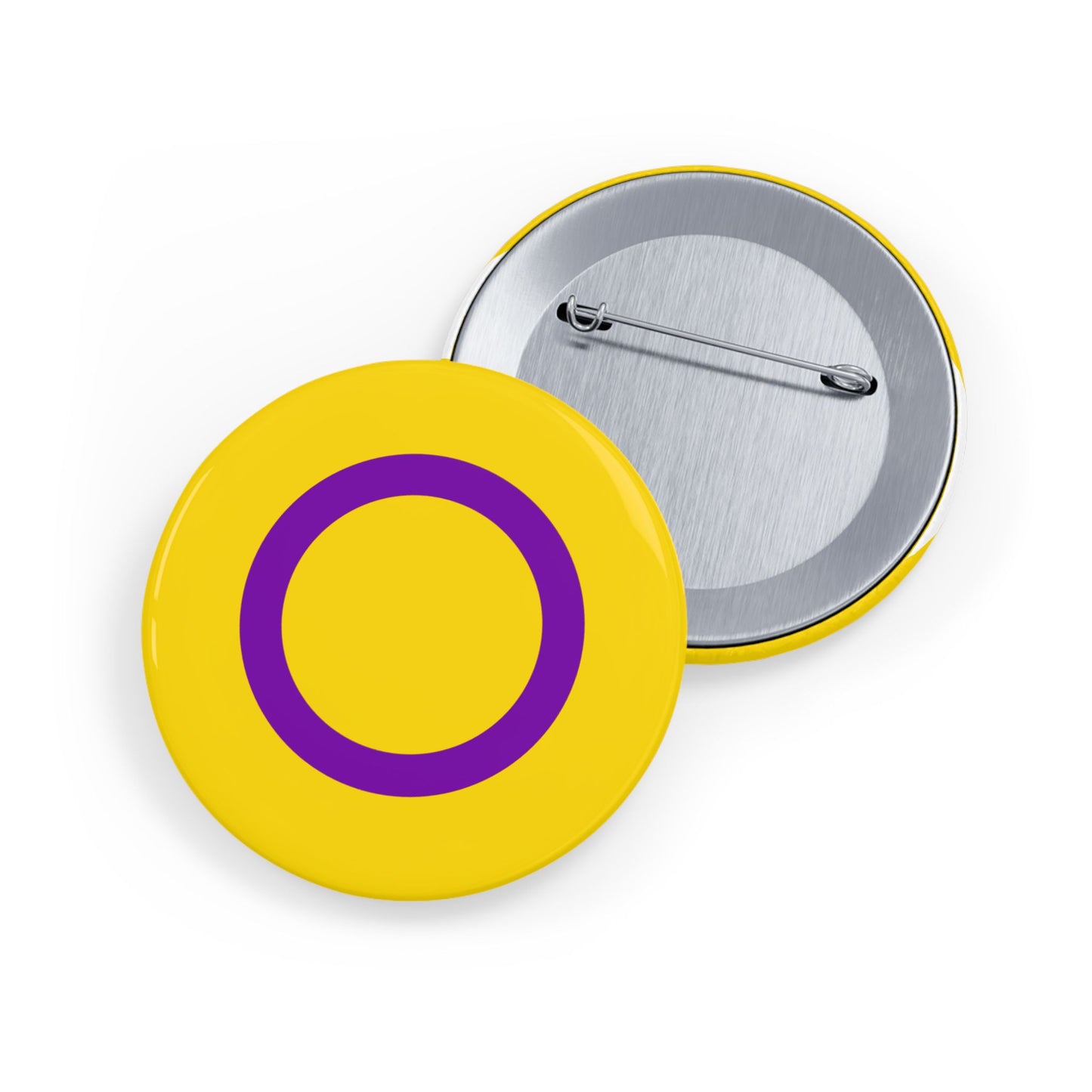 Intersex Pride Flag Round Pins - Multiple Sizes