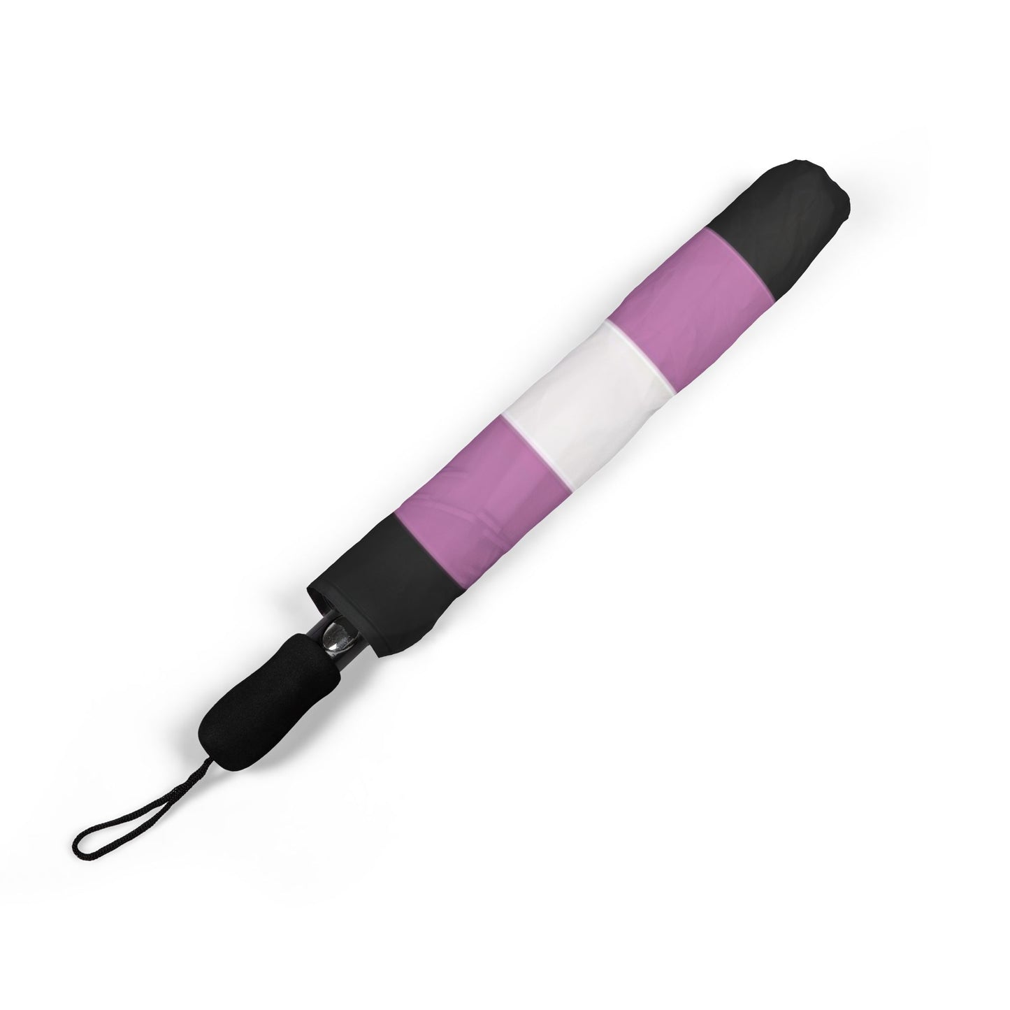 Leather Girl Pride Flag Semi-Automatic Foldable Umbrella