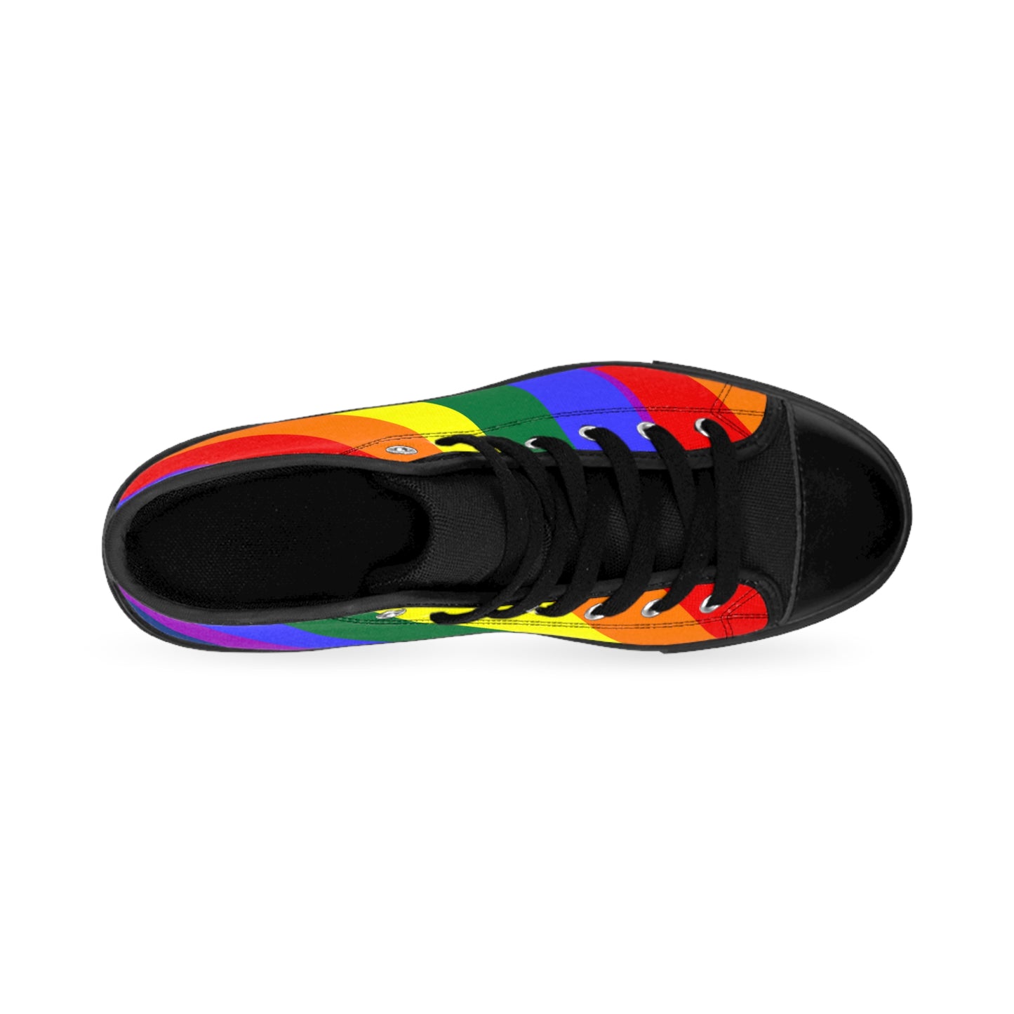 Men's Classic Rainbow Sneakers | Pride High Tops | Vibrant Retro Style