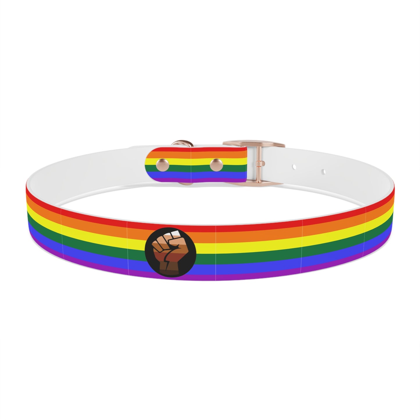 QPOC Pride Flag Dog Collar