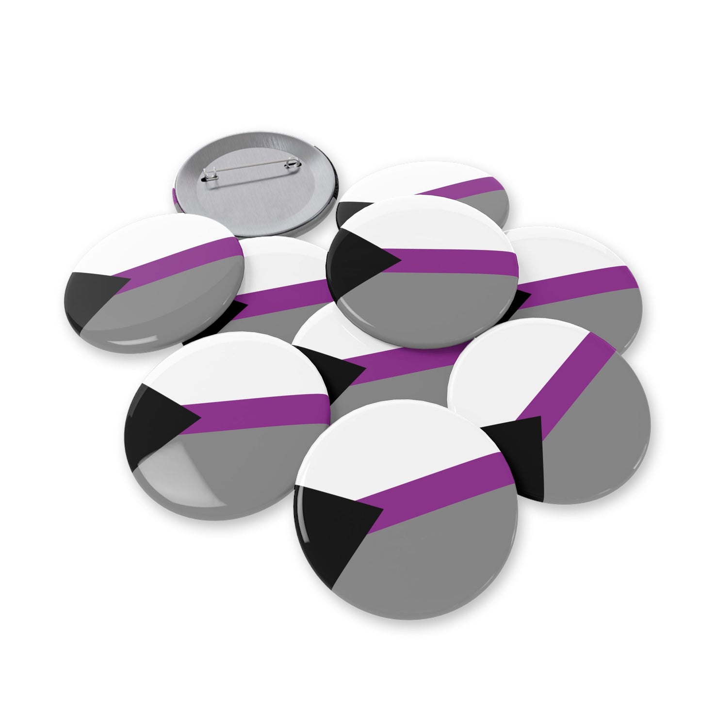 Demisexual Pride Flag Round Pins - Multiple Sizes