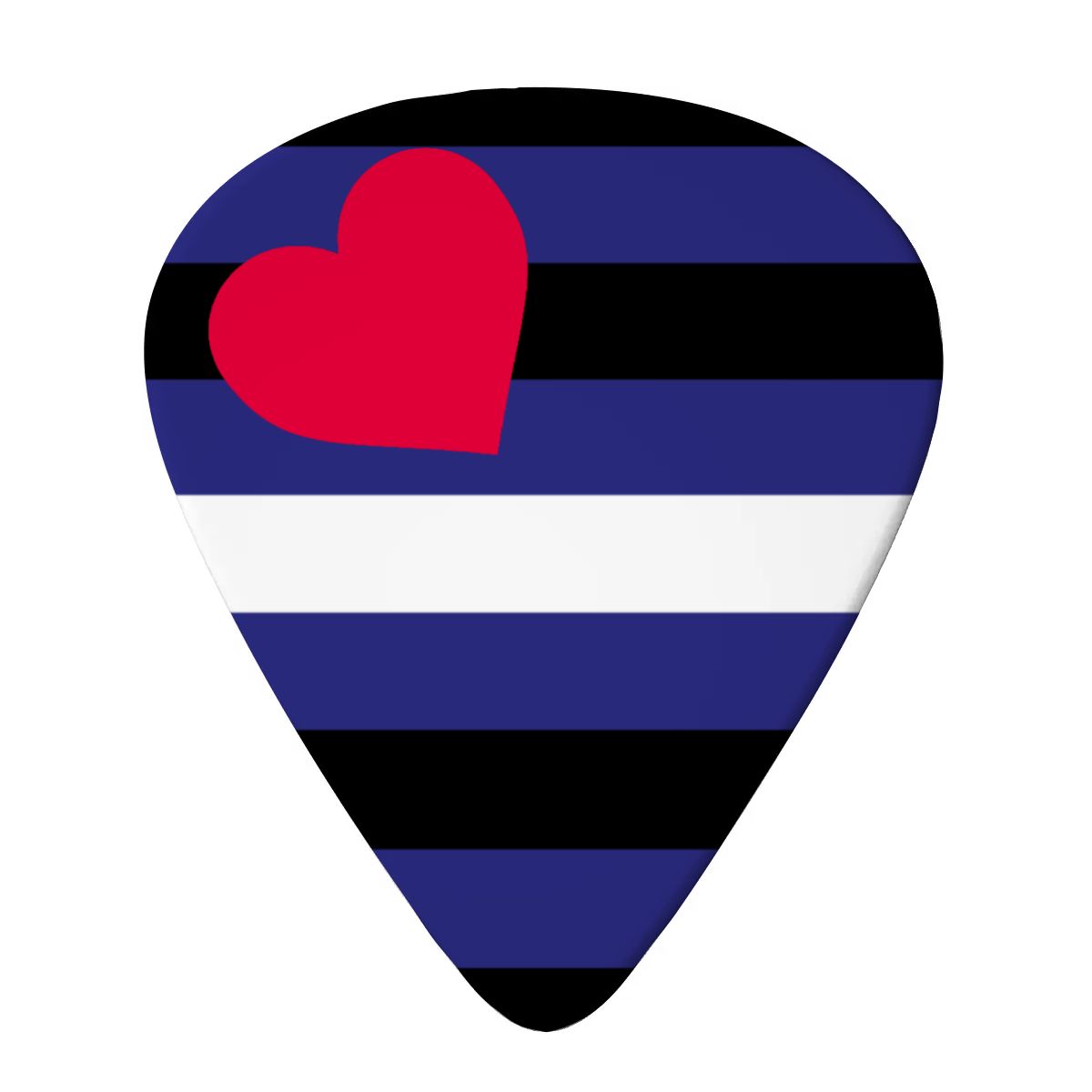 Leather Pride Flag Set of 6 Guitar Pick and Case - .46 mm, .71 mm or .96 mm