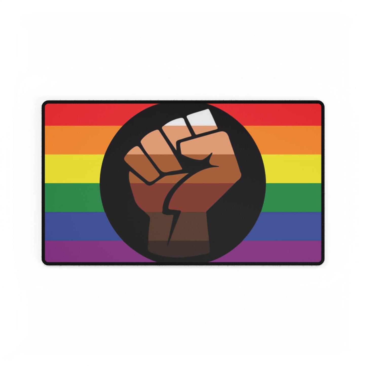 QPOC Pride Flag Desk Mat