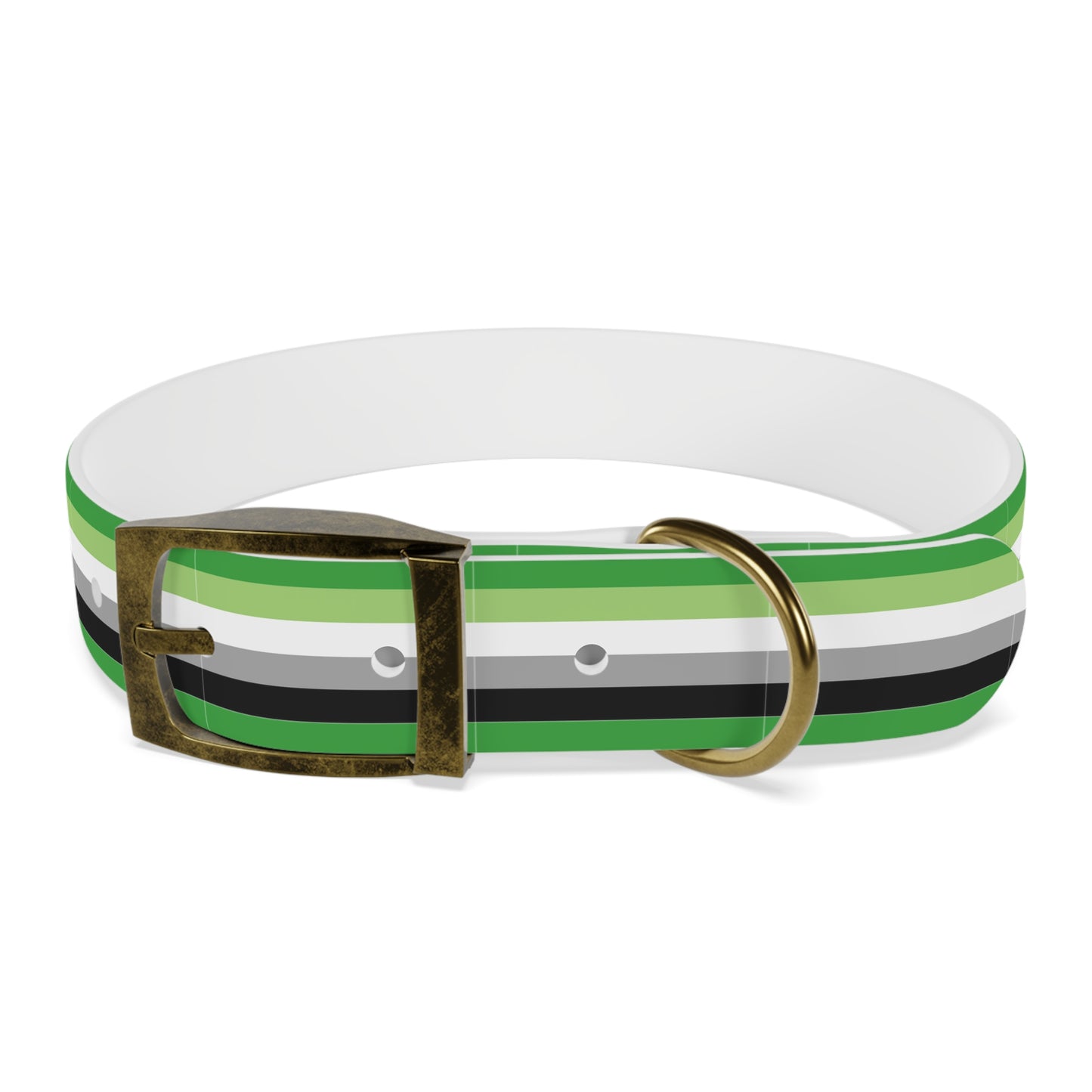 Aromantic Pride Flag Dog Collar