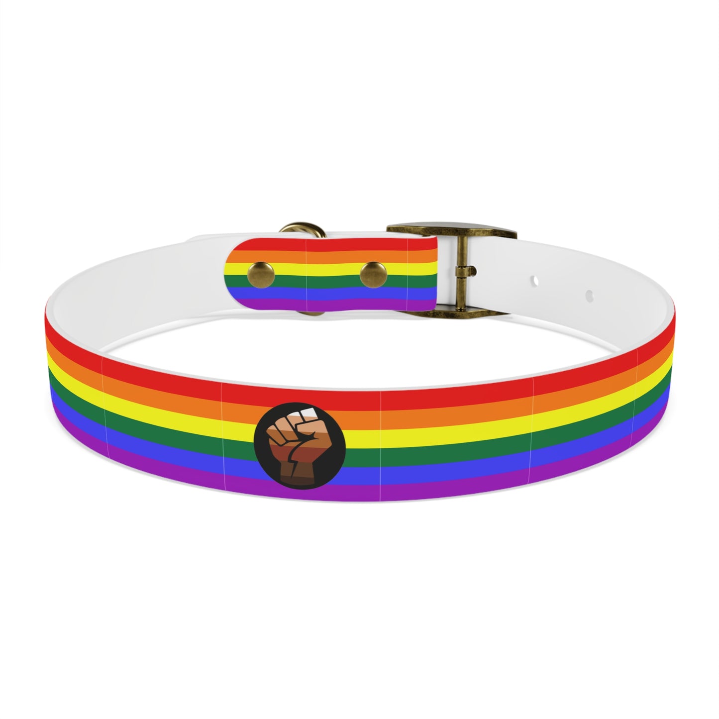 QPOC Pride Flag Dog Collar