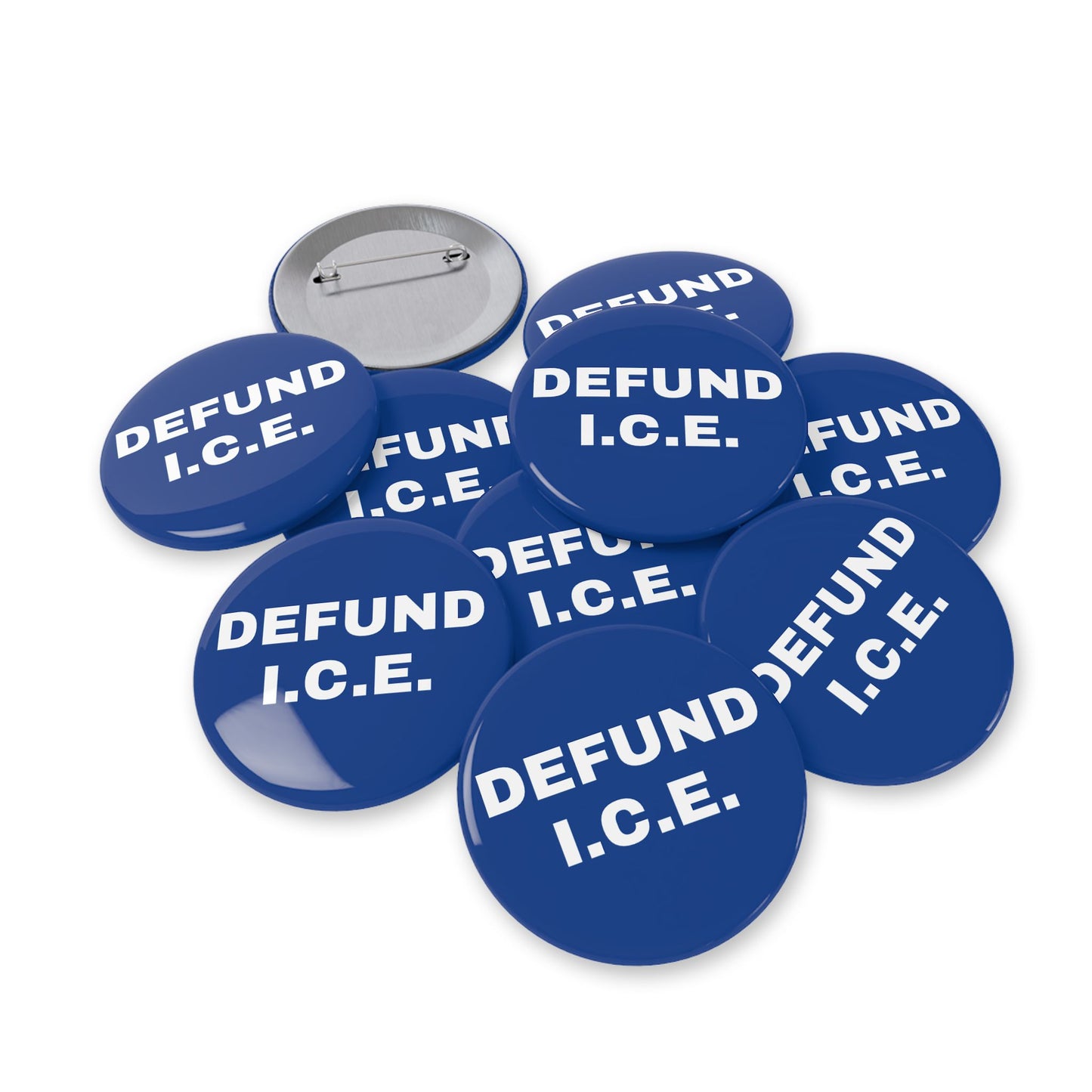 Defund I.C.E. Round Pins - Multiple Sizes