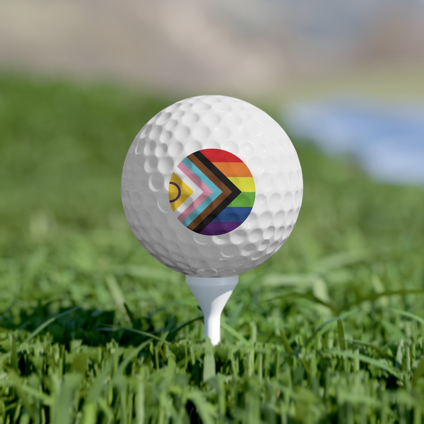 Inclusive Rainbow Pride Flag Golf Balls, 6 pcs