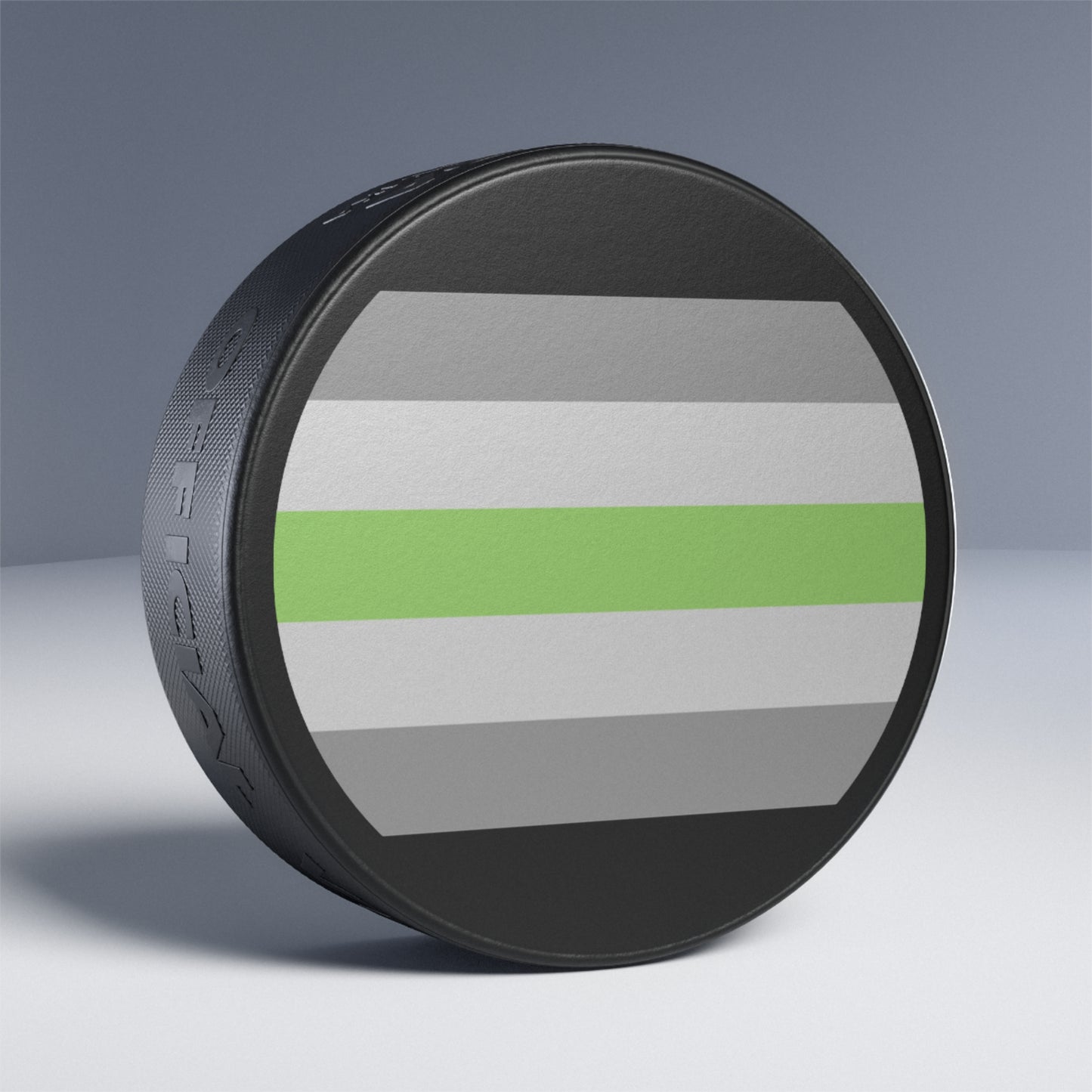 Agender Pride Flag Hockey Puck